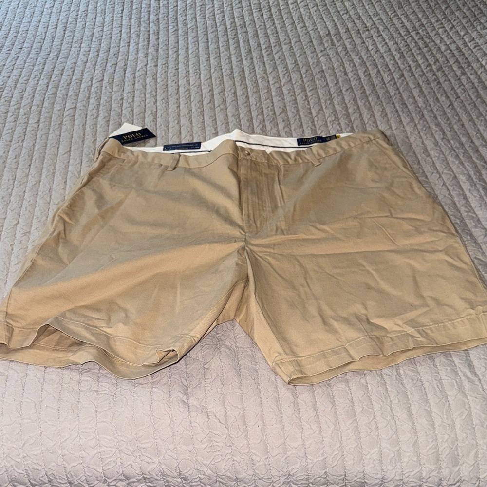 Ralph Lauren Men's Khaki Flat Front Shorts